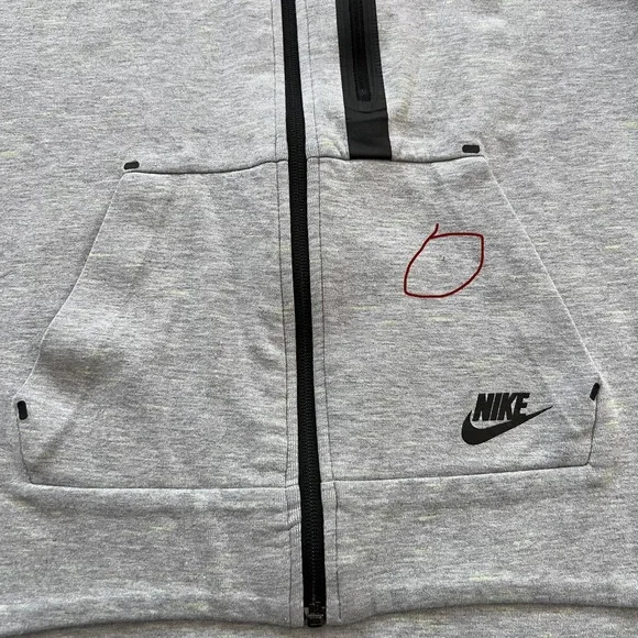 Nike Tech Fleece Track Jacket Moto‎ Cape Womens Medium Gray Full Zip - Picture 5 of 16